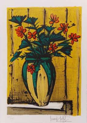 Flowers in a pot (Lithograph) - Bernard BUFFET