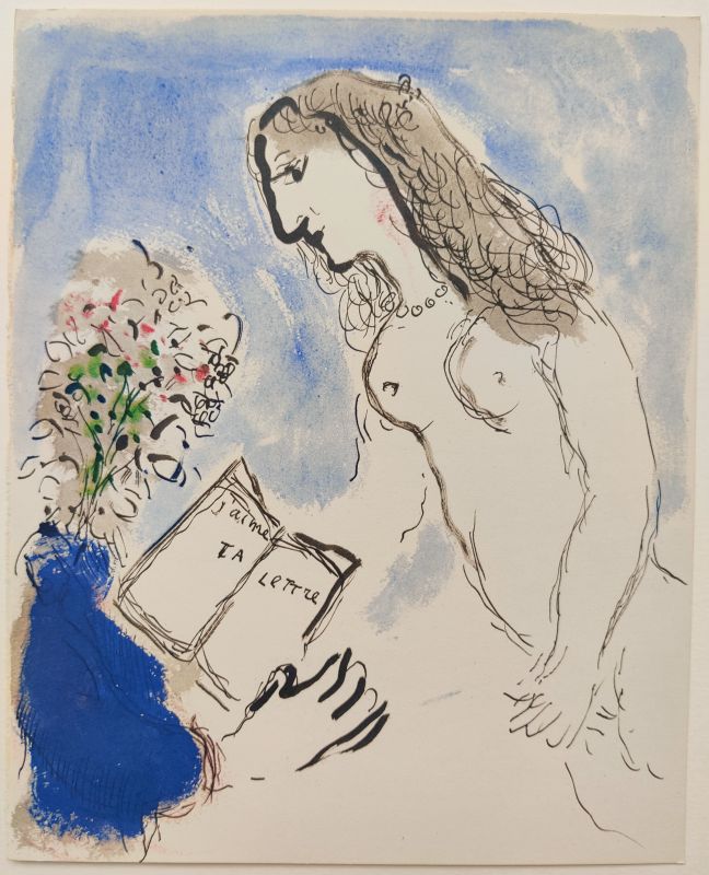The reading (Lithograph) - Marc CHAGALL