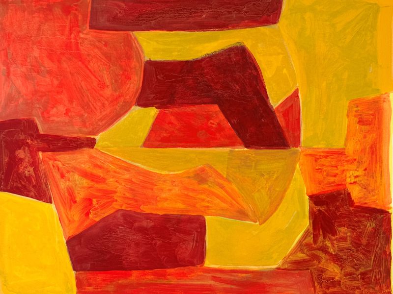 Composition orange L51 (Technique mixte (moderne)) — Serge POLIAKOFF