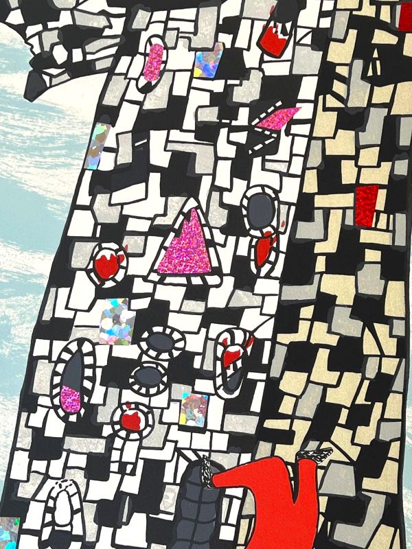La Tour, Carte Tarot n°16 (Lithographie) - Niki DE SAINT PHALLE