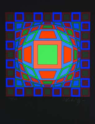 Microcosmos (Silkscreen) - Victor  VASARELY