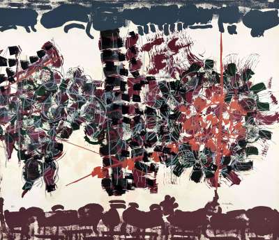 Tarde (Litografía) - Jean-Paul RIOPELLE