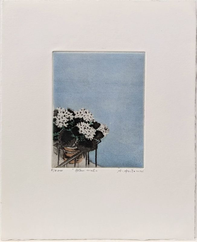 Bleu ciel (Aquatinte) - Annapia ANTONINI