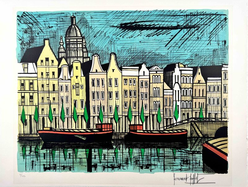 El Singel Amsterdam (Litografía) — Bernard BUFFET — Vista frontal