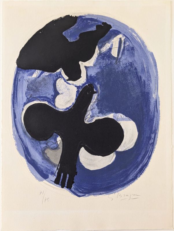Oiseaux - Études pour la plafond du Louvre (Lithographie) - Georges BRAQUE