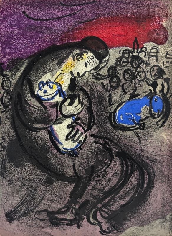 Pleurs de J&eacute;r&eacute;mie (Les Proph&egrave;tes) (Lithograph) - Marc CHAGALL