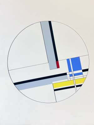 Spatiotemporal abstraction no. 36 (Silkscreen) - Jean GORIN