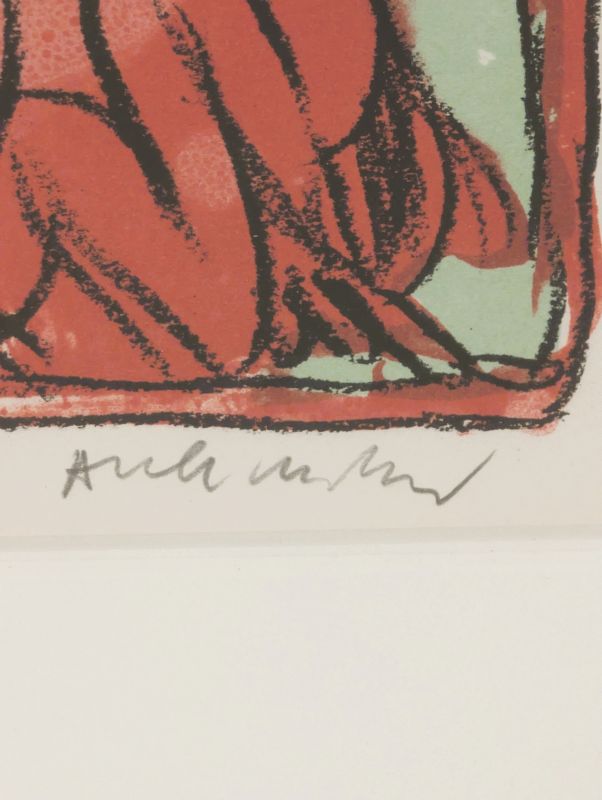 Schismes (Litografía) — Pierre ALECHINSKY — Detalle de la firma