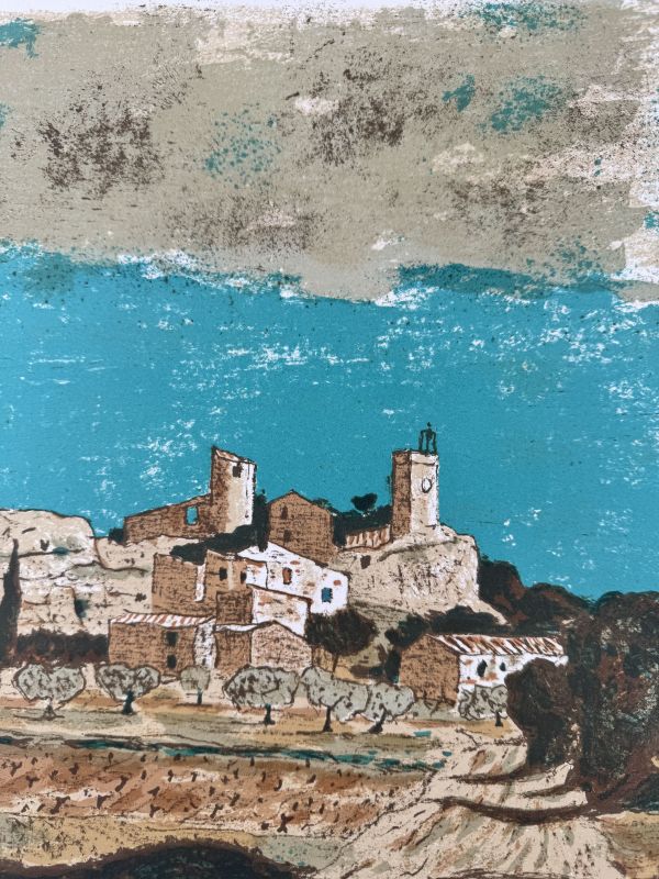 Roland Oudot (1897-1981) // Village provençal (Lithographie) — Artistes Divers