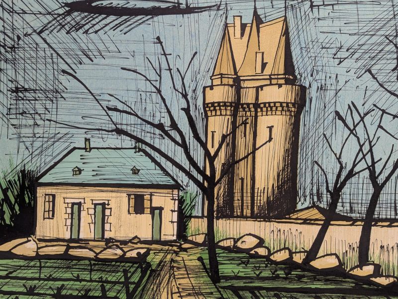 Saint-Servan, the Solidor Tower (Lithograph) - Bernard BUFFET