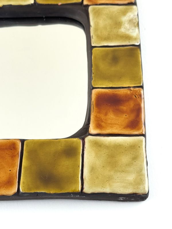 Quadratischer Spiegel (Keramik) - Mithé ESPELT