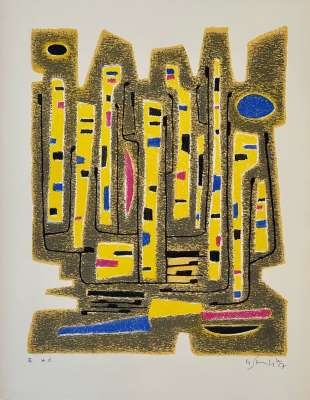 Le Contrapunctor de Buxtehude (Lithographie) - Gustave  SINGIER