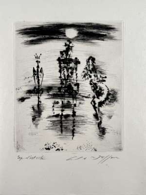 Pour Saint-Pol Roux (Aguafuerte y aguatinta) - André  MASSON