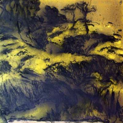 Colline jaune I (Charcoal) - Jean-Jacques  DOURNON