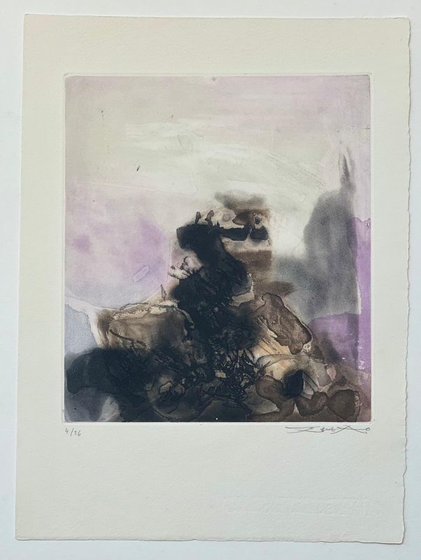 L'étang (Eau-forte) - Wou-ki  ZAO