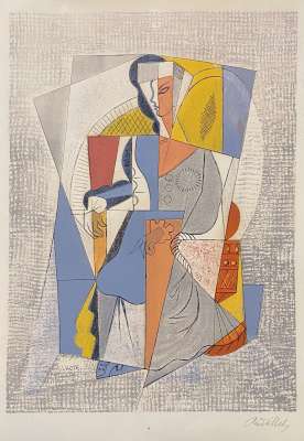 Femme assise (Farblithographie) - André LHOTE