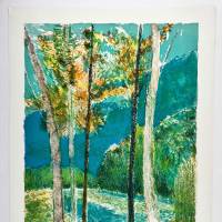 Guy Bardone (1927-2015) // Rivière aux grands arbres (Lithograph) — Artistes Divers — View with margins