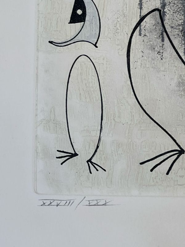 Oiseaux en péril (Radierung und Aquatinta) - Max ERNST