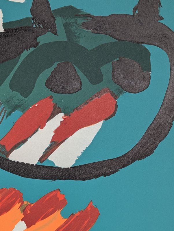 Green Cat (Lithograph) - Karel APPEL