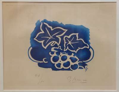 Feuilles et raisins "Ao&ucirc;t" (Aquatinte) - Georges BRAQUE