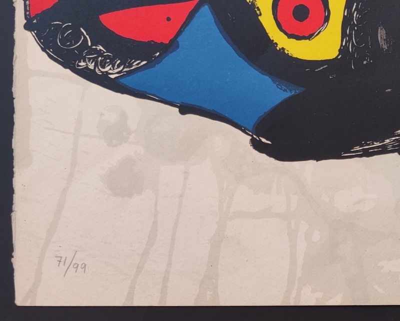 Affiche pour l'inauguration de la Fondació Joan Miró Barcelone (Lithographie) - Joan  MIRO