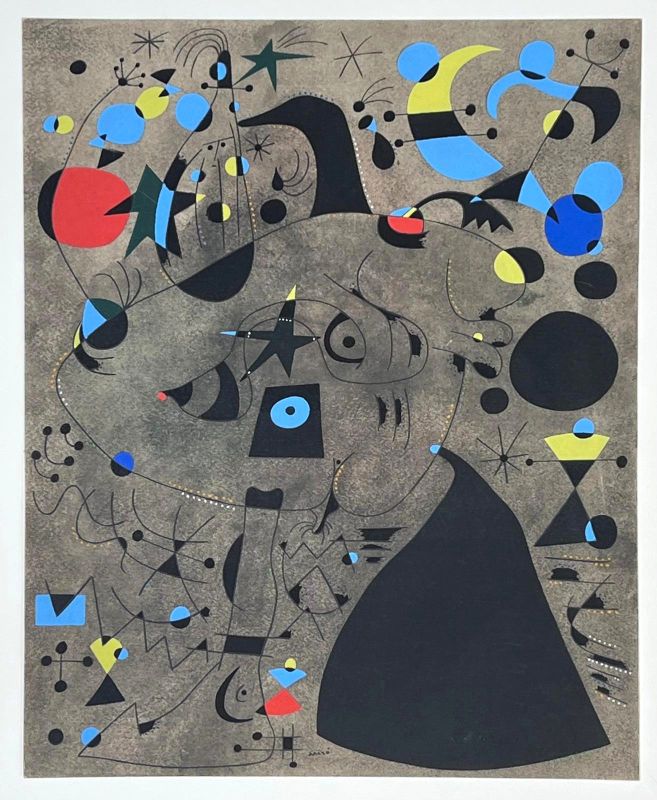 Frau in der Nacht (KConstellations) (Schablone) - Joan  MIRO