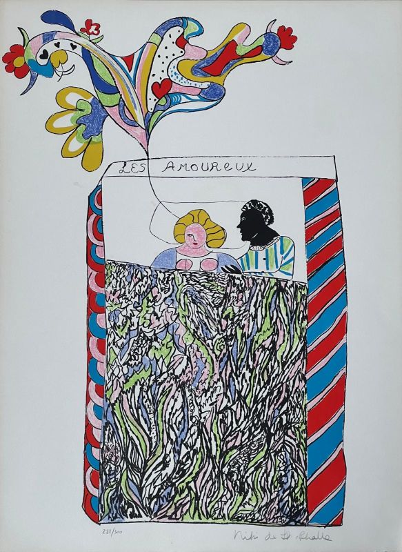 Les Amoureux (Lithographie) - Niki DE SAINT PHALLE