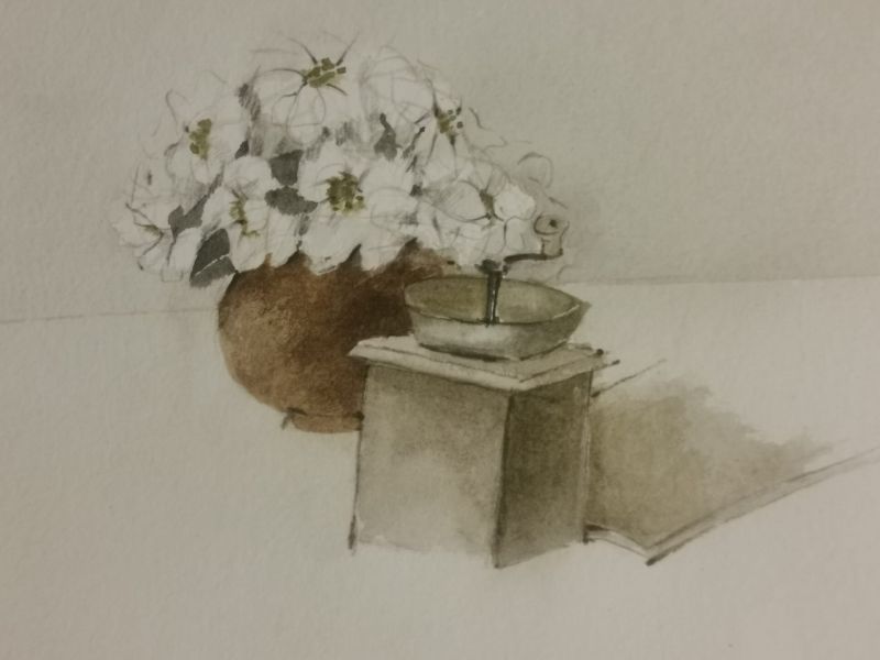 L'autre moulin à café (Aquarelle (contemporain)) - Annapia ANTONINI