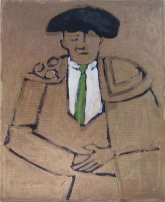 Matador vert (Huile sur papier (contemporain)) - Alexis  POLIAKOFF