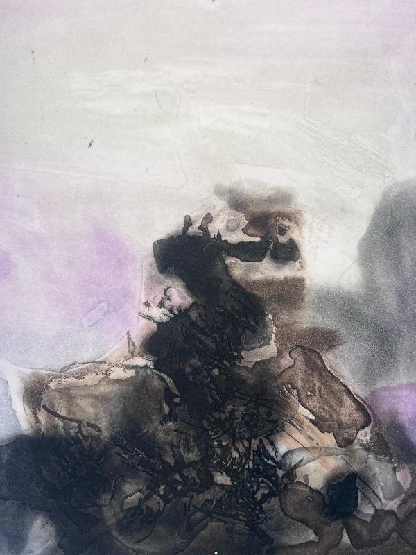 L'étang (Eau-forte) - Wou-ki  ZAO