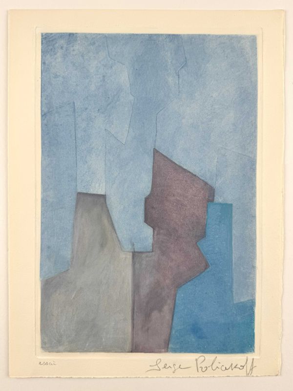 Composici&oacute;n azul (Técnica mixta (moderna)) - Serge  POLIAKOFF
