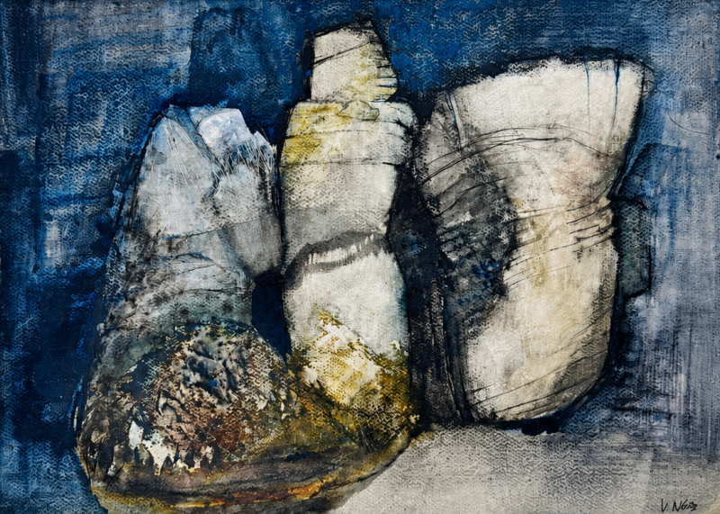 Monolithes 2 (Óleo sobre papel (contemporáneo)) — Véronique NEROU — Vista frontal