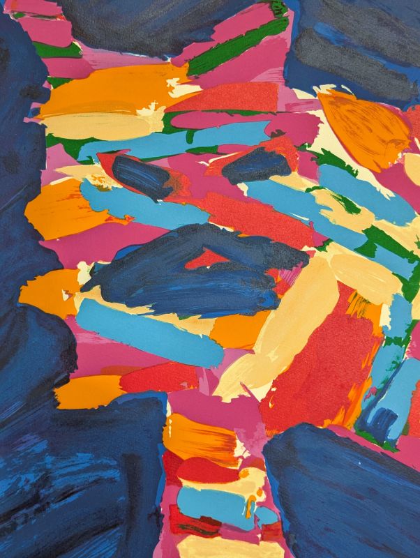 Blue Cat (Litografía) - Karel APPEL