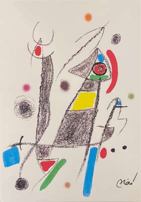 Maravillas con variaciones acrósticas en el jardín de Miró VI (Lithographie) - Joan  MIRO
