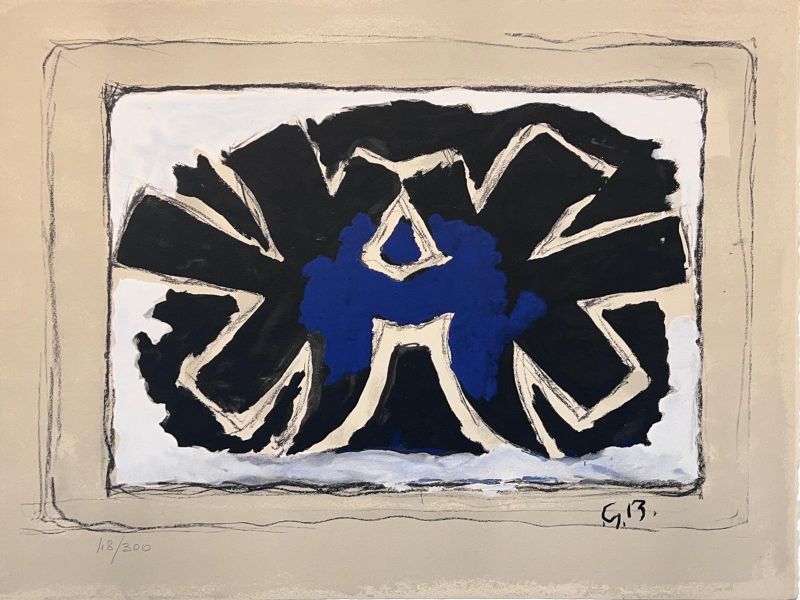 Deux Oiseaux (Pour Saint-Gall) (Lithograph) - Georges BRAQUE