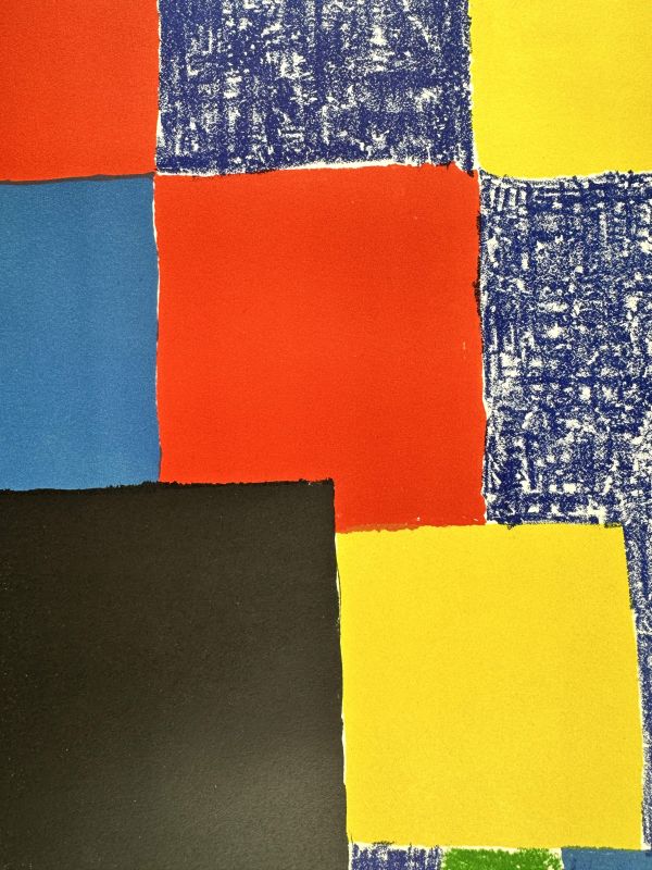 Schwarze Kachel (Farblithographie) - Sonia DELAUNAY