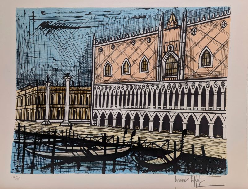 Le Palais des Doges (Lithographie) - Bernard BUFFET