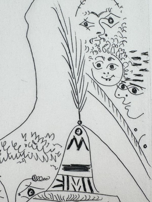 T&eacute;l&eacute;vision : gymnastique au sol, avec spectateurs (pl. 283 de la S&eacute;rie 347) (Eau-forte) - Pablo  PICASSO