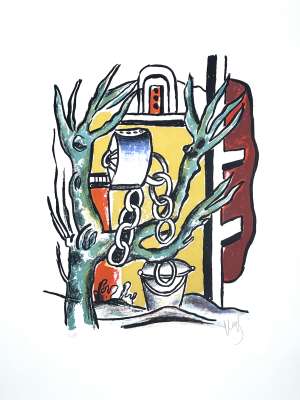 Der Brunnen (Farblithographie) - Fernand LEGER