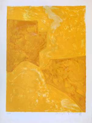 Composition jaune L28 (Lithographie) - Serge  POLIAKOFF
