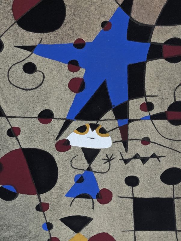 Am 13. streifte die Leiter das Firmament (Constellations) (Schablone) - Joan  MIRO