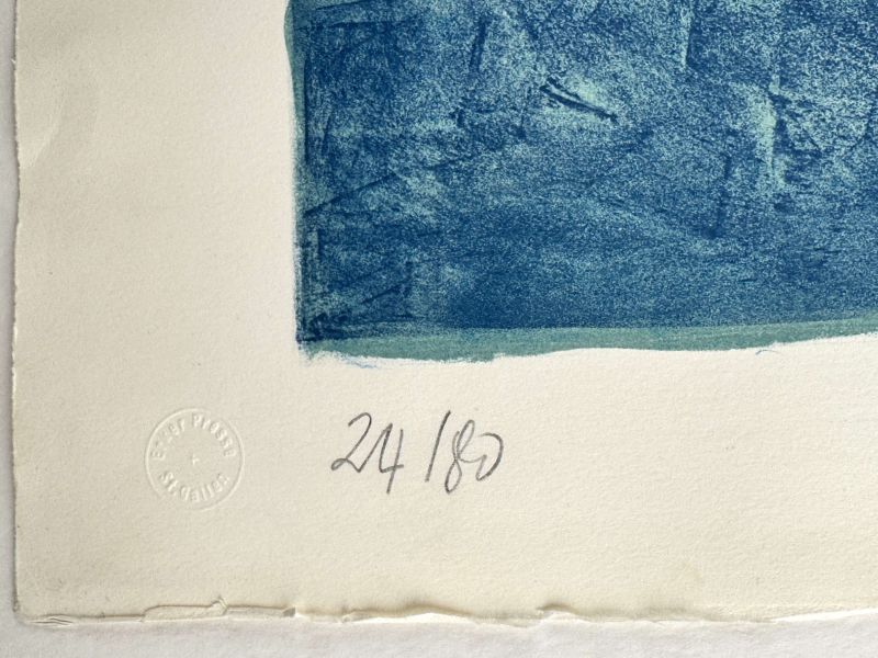 Composition bleue (Farblithographie) - Serge  POLIAKOFF