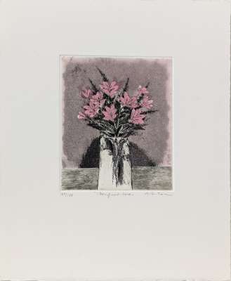 Bouquet rose (Aquatinte) - Annapia ANTONINI