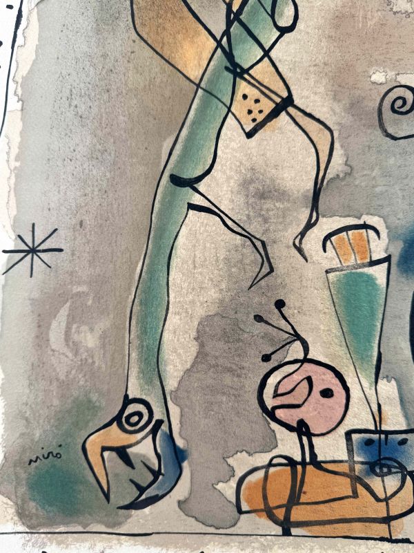 Nach dem Gewitter (Farblithographie) - Joan  MIRO