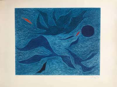 L'espace et la danse (Aquatinta) - Gustave  SINGIER
