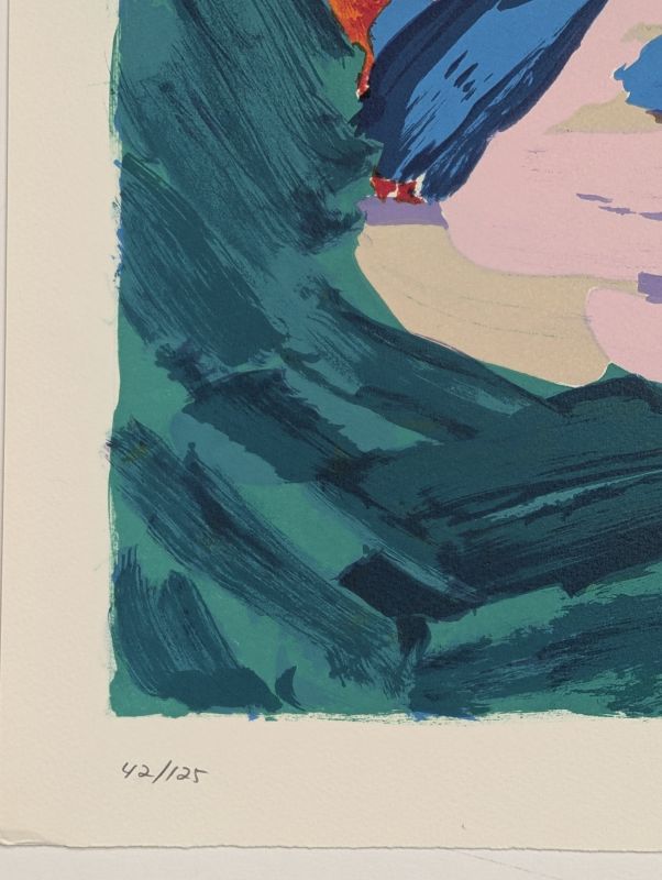 Stalking Cat (Farblithographie) - Karel APPEL