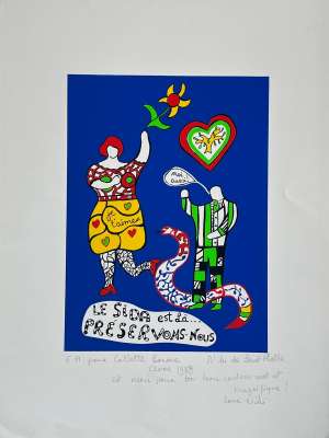 Le Sida est là… préservons-nous (Serigrafía) - Niki DE SAINT PHALLE