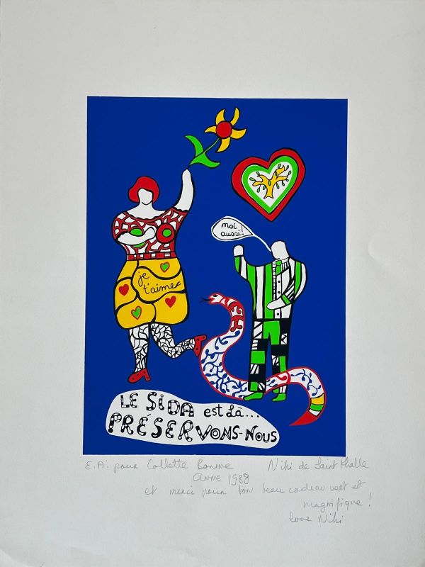 Le Sida est là… préservons-nous (Serigrafía) - Niki DE SAINT PHALLE