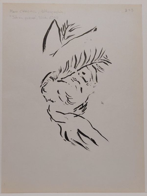 Job praying (Lithograph) - Marc CHAGALL