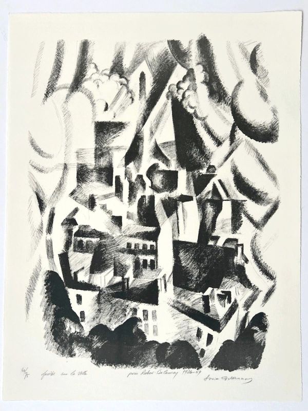 Robert Delaunay (1885-1941) // Fenêtre sur la ville (Farblithographie) -  Artistes Divers